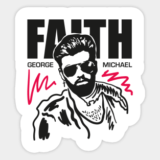 GEORGE MICHAEL 80'S STYLE Sticker